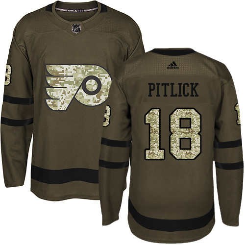 Adidas Flyers #18 Tyler Pitlick Green Salute to Service Stitched Youth NHL Jersey